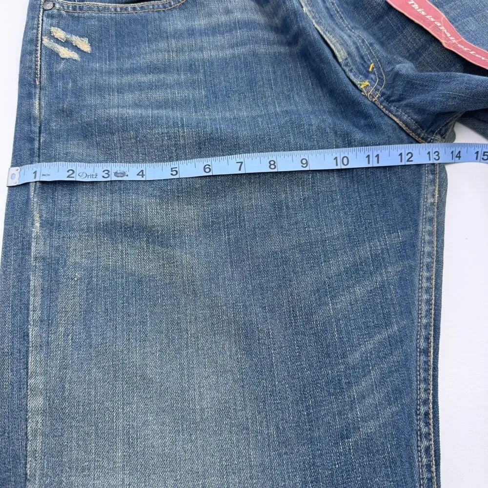 Vintage Y2K Levi’s 527 Jeans Mens 36x34 NWT Low Boot Cut Distressed Denim Baggy